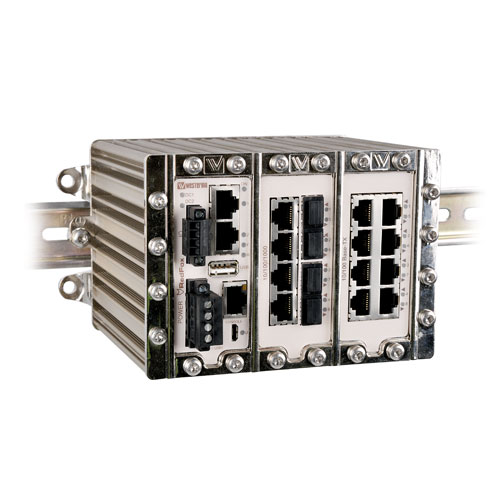 Industrial fibre switch by Westermo