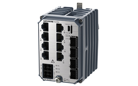 Westermo Substation Automation Switch Lynx 5612 right front view.